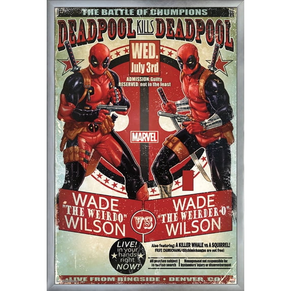 Marvel Comics - Deadpool - Chumpions Wall Poster, 22.375" x 34", Framed