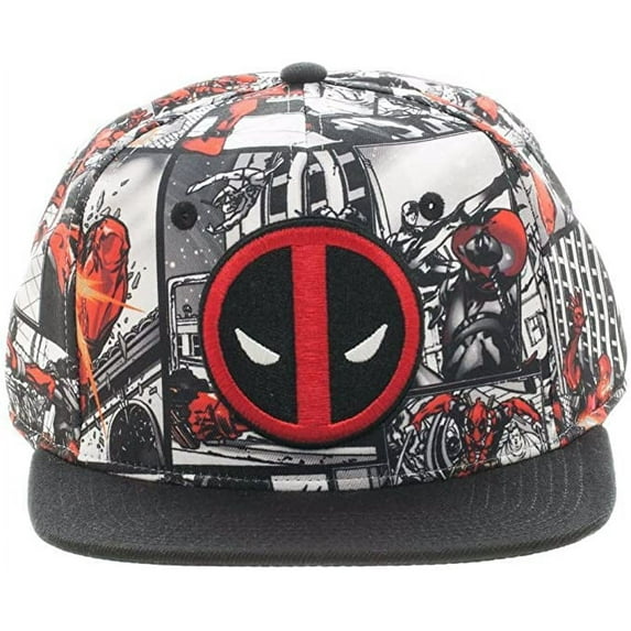 Marvel Comics Deadpool Comic Book Panels Sublimated Snapback