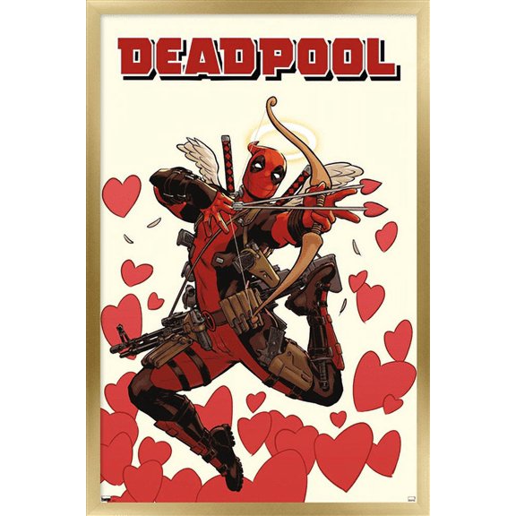 Marvel Comics Deadpool - Cupid Wall Poster, 22.375" x 34" Framed
