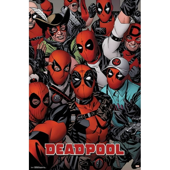 Marvel Comics - Deadpool - Faces Wall Poster, 22.375" x 34"