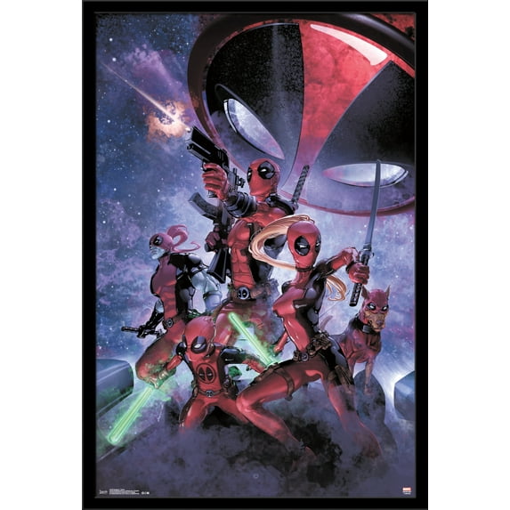 Marvel Comics - Deadpool - Family Wall Poster, 22.375" x 34", Framed