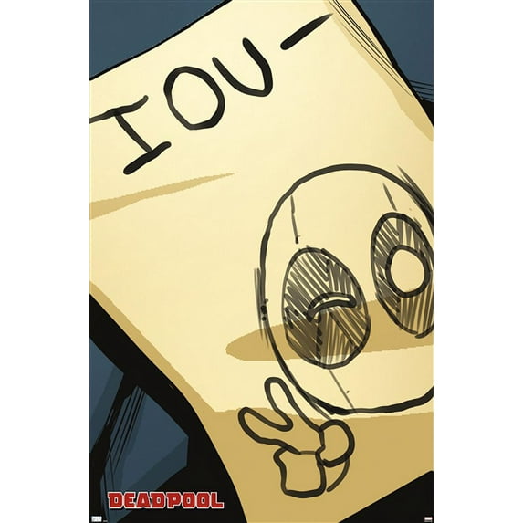 Marvel Comics Deadpool - IOU Wall Poster, 22.375" x 34"