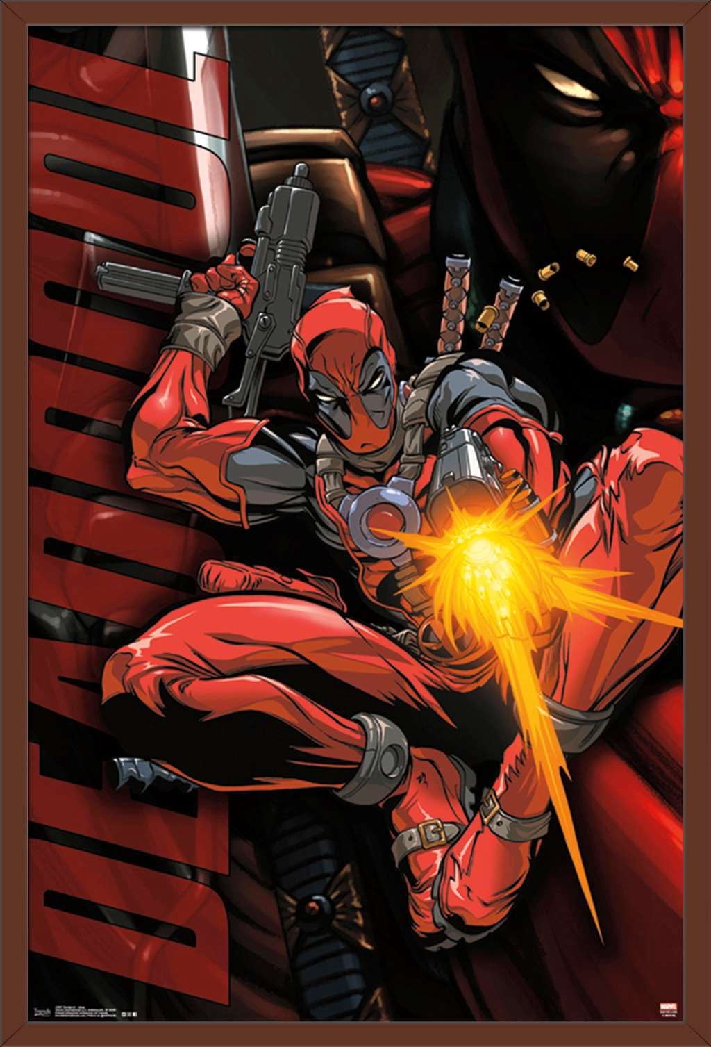 Marvel Comics - Deadpool - Jump Wall Poster, 22.375" x 34", Framed
