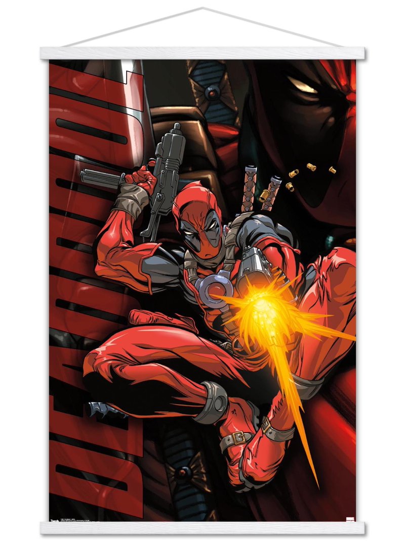 Marvel Comics - Deadpool - Jump Wall Poster with Wooden Magnetic