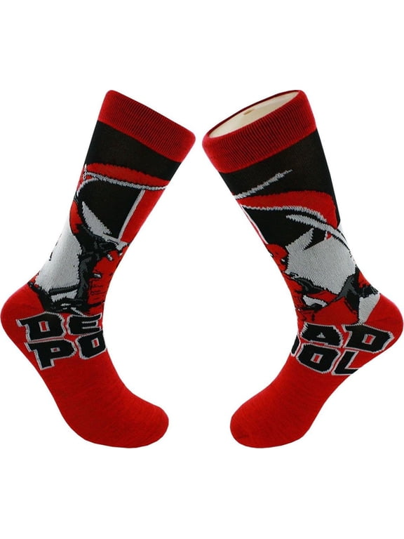 Marvel Comics Deadpool Panel Crew Socks