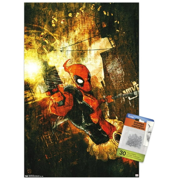 Marvel Comics - Deadpool - Shells Wall Poster with Push Pins, 14.725" x 22.375"