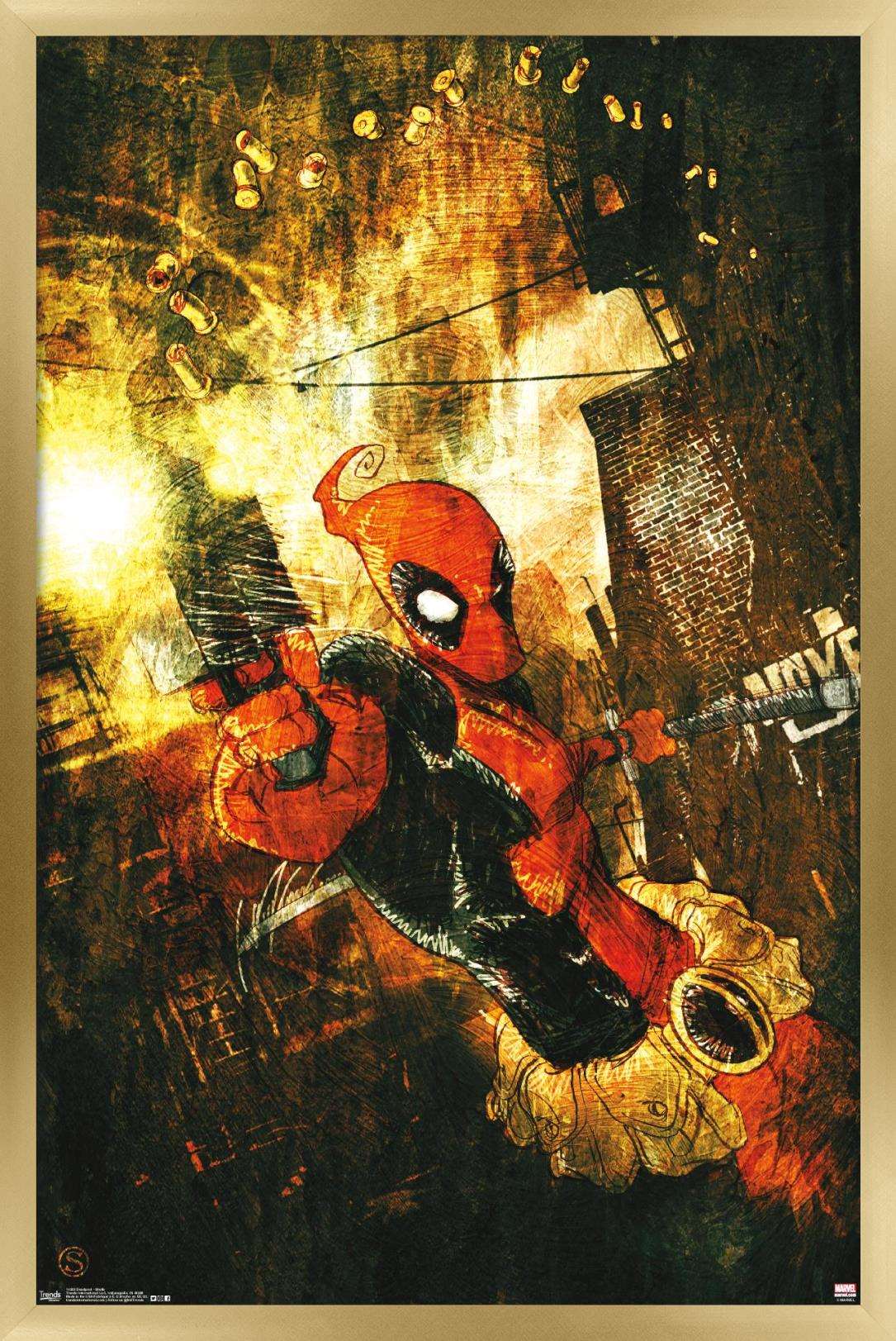 Marvel Comics - Deadpool - Shells Wall Poster, 14.725" x 22.375", Framed
