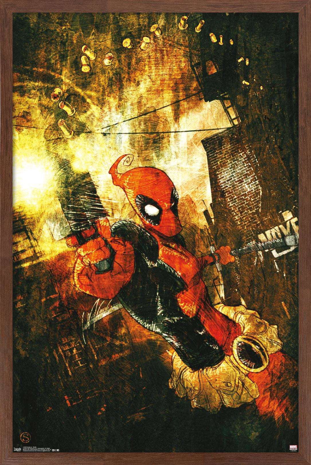 Marvel Comics - Deadpool - Shells Wall Poster, 14.725" x 22.375", Framed