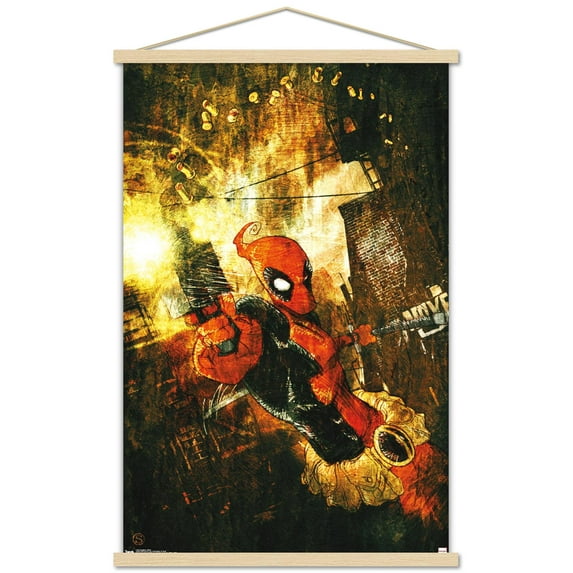 Marvel Comics - Deadpool - Shells Wall Poster with Wooden Magnetic Frame, 22.375" x 34"