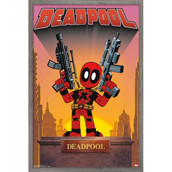 Marvel Comics - Deadpool - Statue Wall Poster, 22.375" x 34", Framed