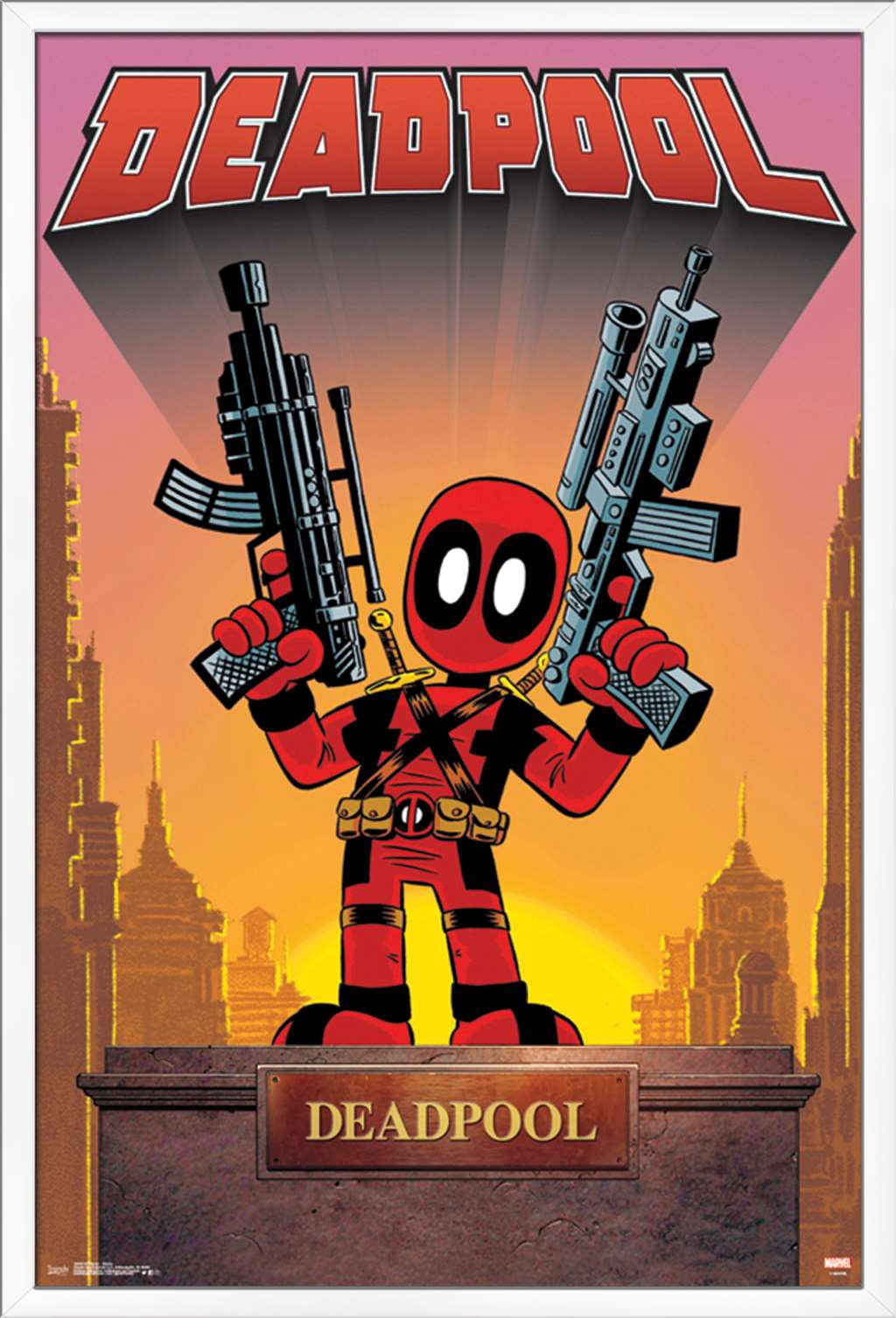 Marvel Comics - Deadpool - Statue Wall Poster, 22.375" x 34", Framed