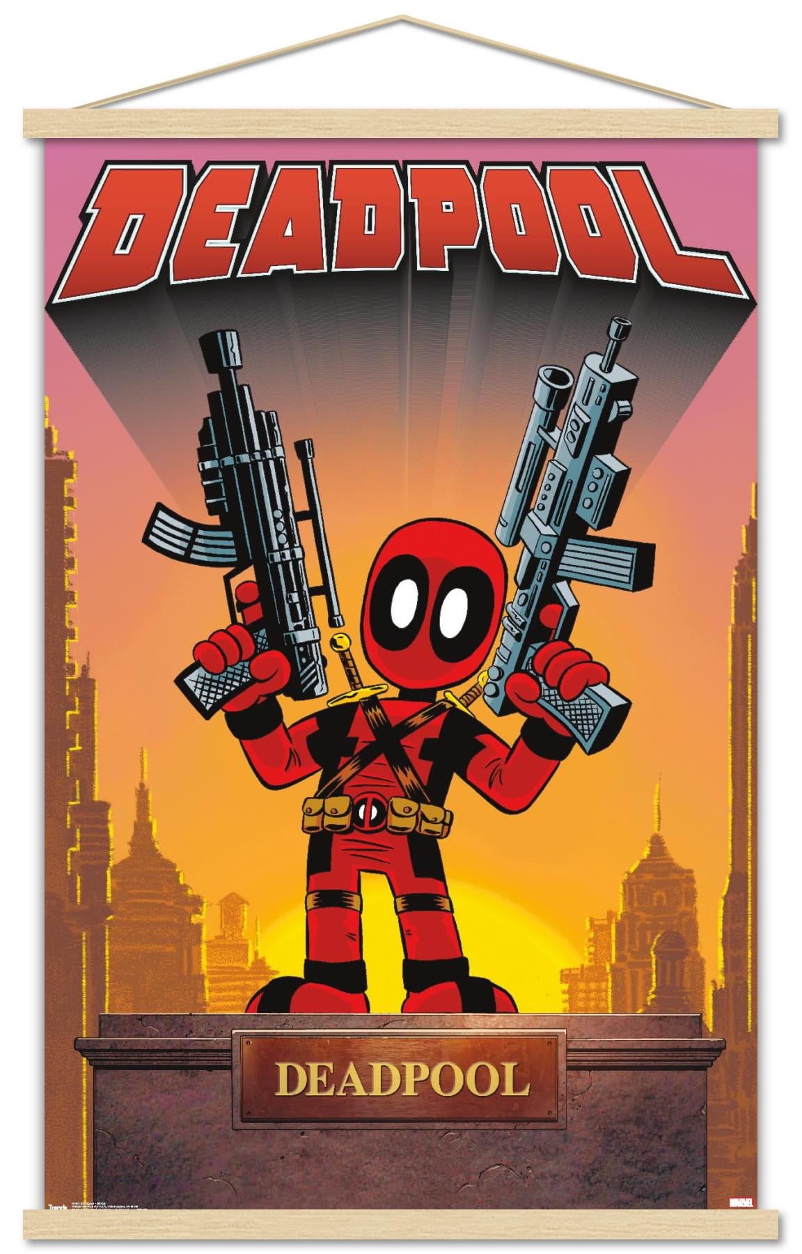 Marvel Comics - Deadpool - Statue Wall Poster with Magnetic Frame, 22.375" x 34"