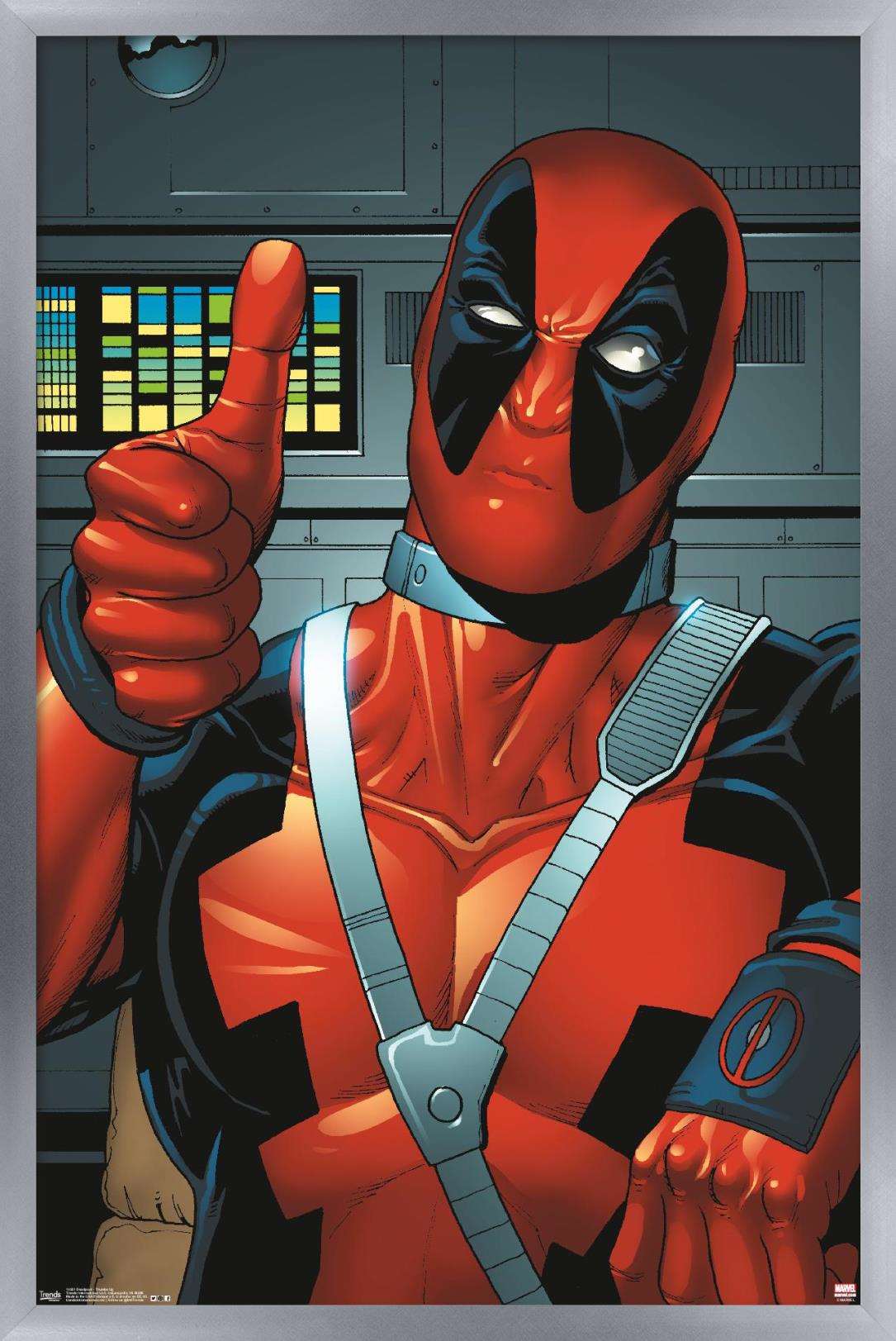 Marvel Comics - Deadpool - Thumbs Up Wall Poster, 14.725" x 22.375", Framed