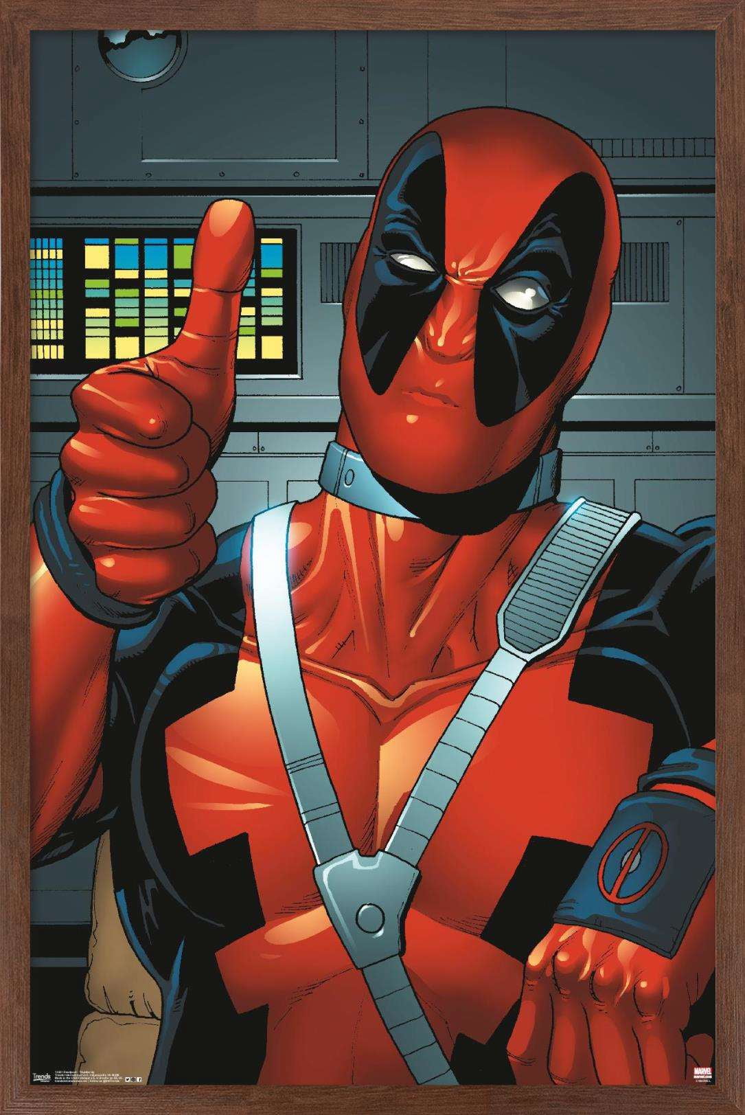 Marvel Comics - Deadpool - Thumbs Up Wall Poster, 14.725" x 22.375", Framed