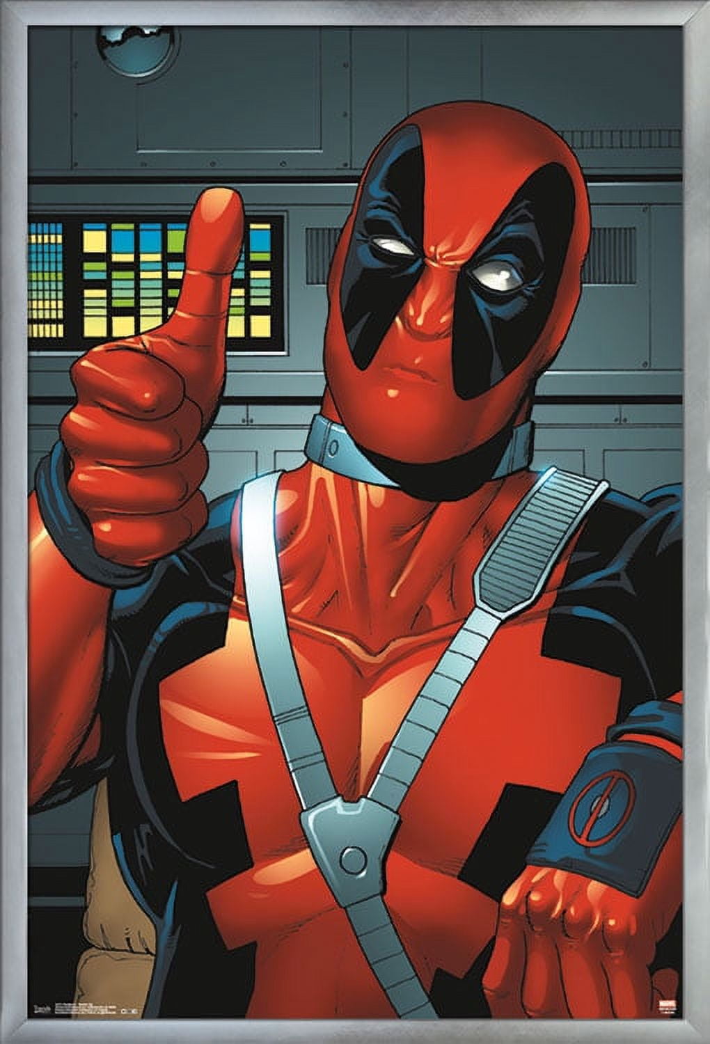 Marvel Comics - Deadpool - Thumbs Up Wall Poster, 22.375" x 34", Framed