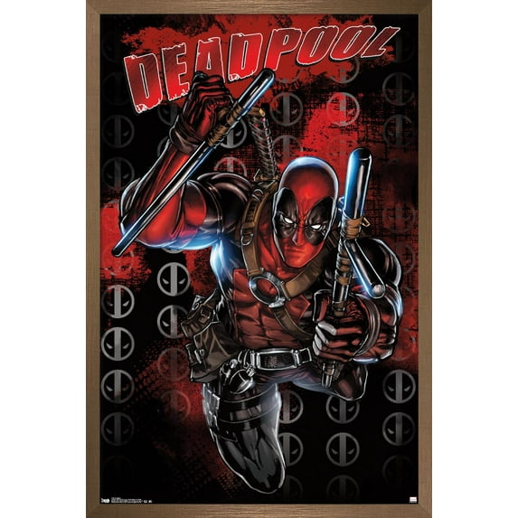 Marvel Comics - Deadpool Wall Poster, 22.375" x 34", Framed