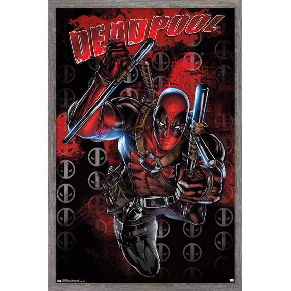 Marvel Comics - Deadpool Wall Poster, 22.375" x 34", Framed