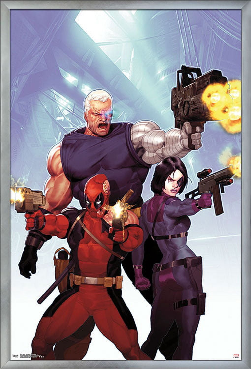 Marvel Comics - Deadpool and Domino Wall Poster, 22.375" x 34", Framed