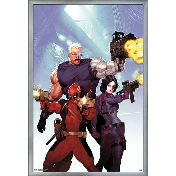 Marvel Comics - Deadpool and Domino Wall Poster, 22.375" x 34", Framed