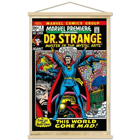 Marvel Comics - Doctor Strange - Marvel Premiere Cover #3 Wall Poster with Wooden Magnetic Frame, 22.375" x 34"