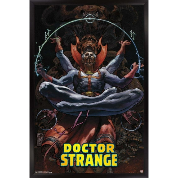 Marvel Comics - Doctor Strange - Meditating Wall Poster, 14.725" x 22.375", Framed