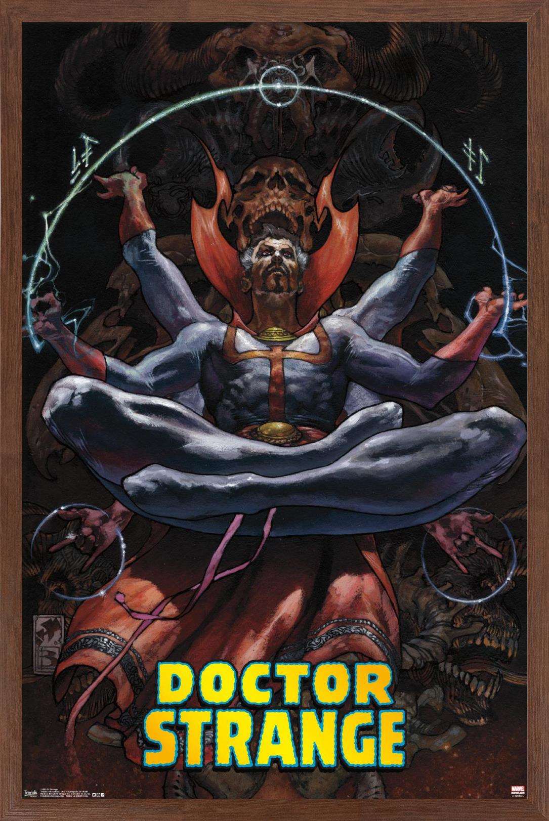 Marvel Comics - Doctor Strange - Meditating Wall Poster, 14.725" x 22.375", Framed