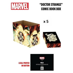 Marvel Comics Dr. Strange Short Comic Storage Box- 5 Pack Bundle