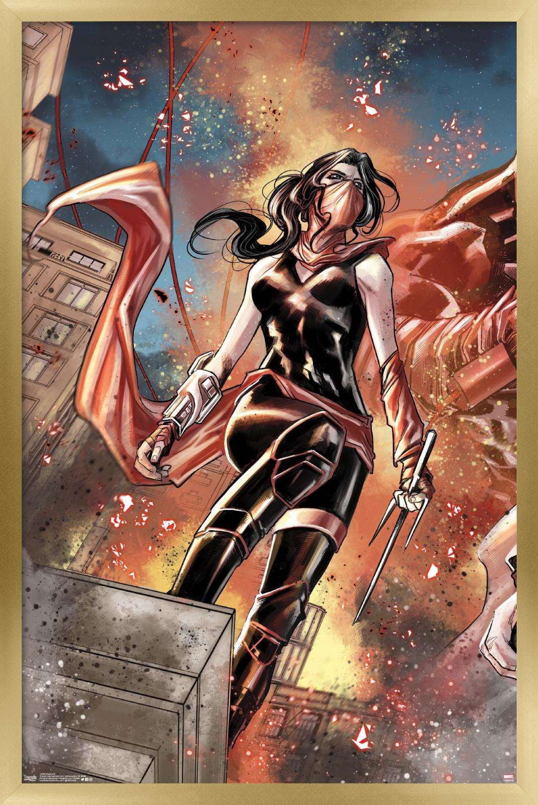 Marvel Comics - Elektra - Cover #1 Wall Poster, 14.725" x 22.375", Framed