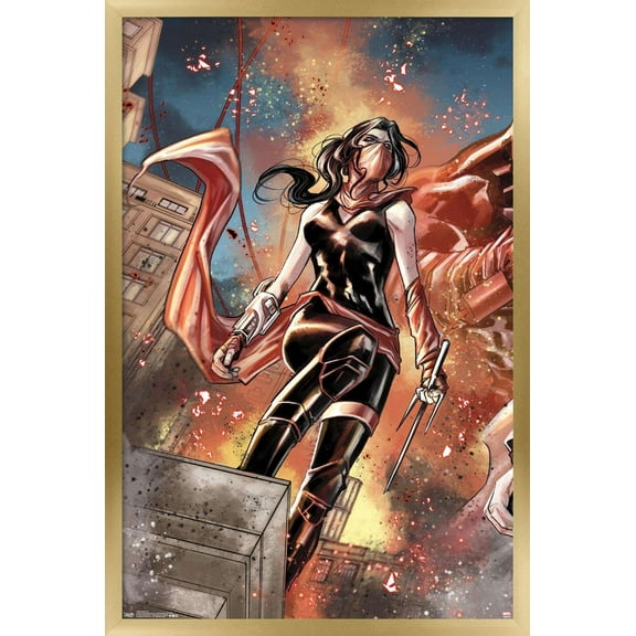 Marvel Comics - Elektra - Cover #1 Wall Poster, 14.725" x 22.375", Framed