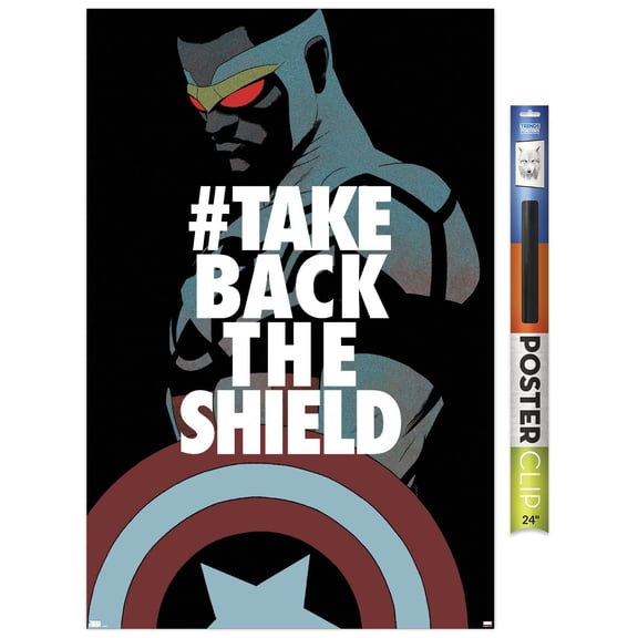 Marvel Comics - Falcon - Take Back the Shield Wall Poster, 22.375" x 34"