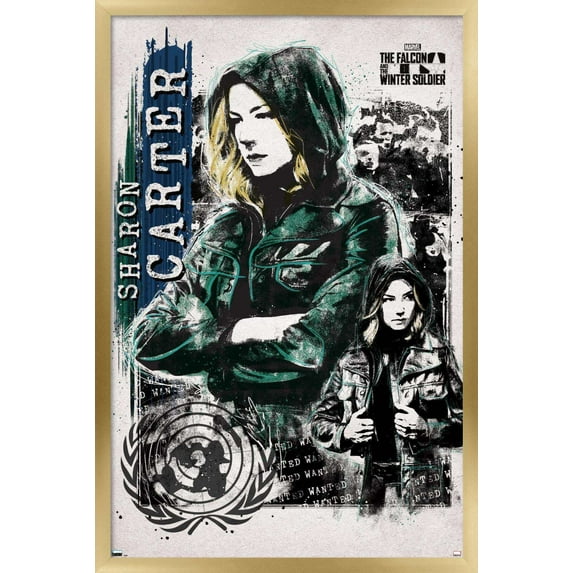 Marvel Comics Falcon and Winter Soldier - Sharon Carter Wall Poster, 22.375" x 34", Framed