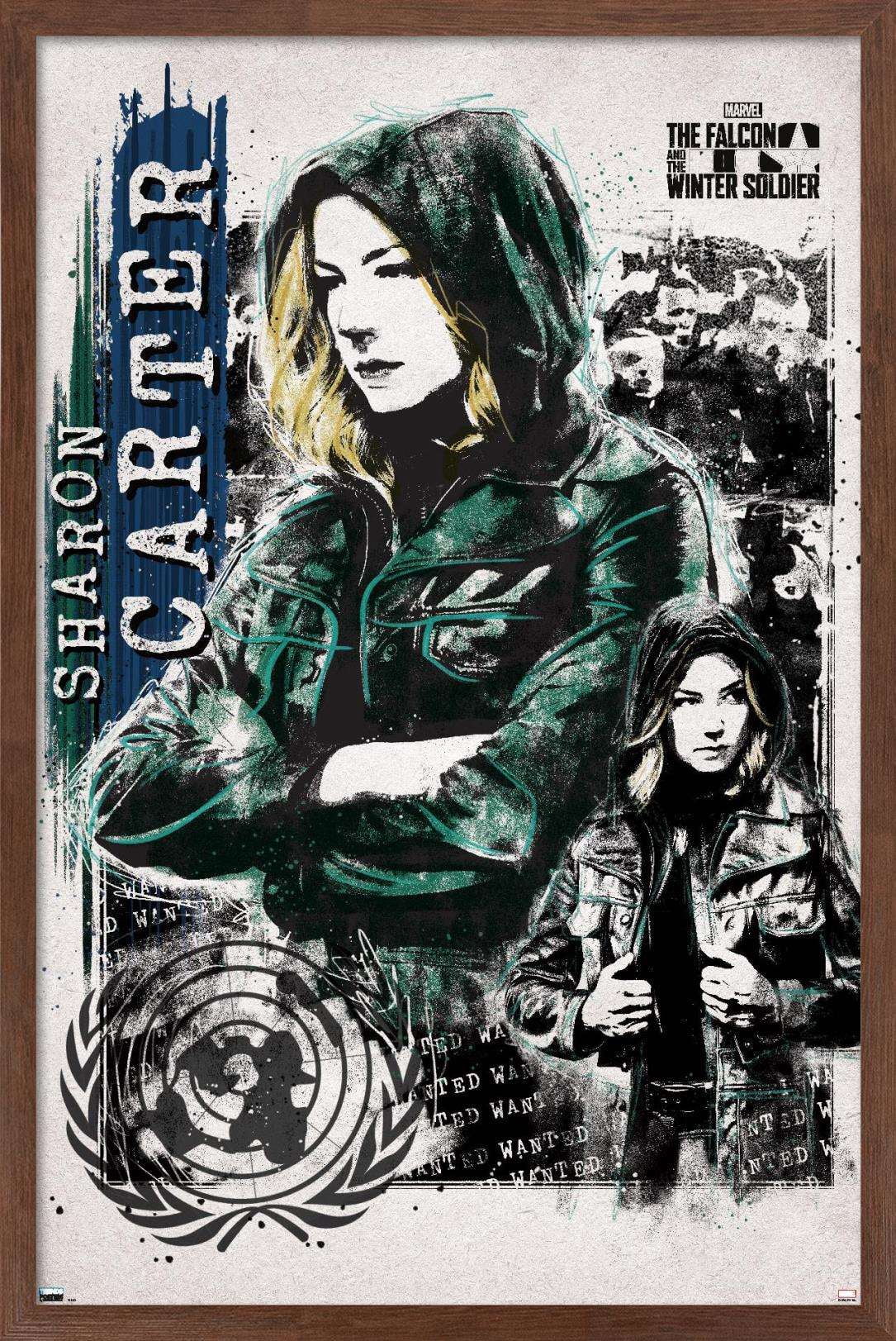 Marvel Comics Falcon and Winter Soldier - Sharon Carter Wall Poster, 22.375" x 34", Framed