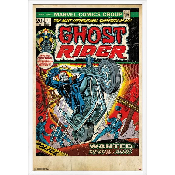 Marvel Comics - Ghost Rider - Cover #1 Wall Poster, 22.375" x 34", Framed
