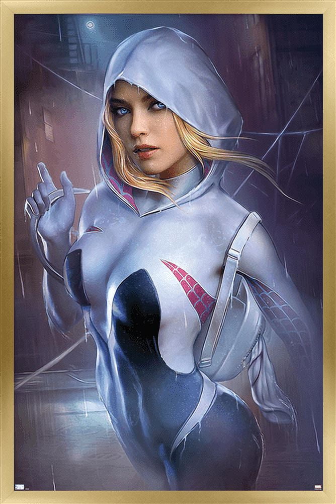 Marvel Comics - Ghost Spider - Ghost Spider #1 Variant Cover Wall Poster, 14.725" x 22.375", Framed