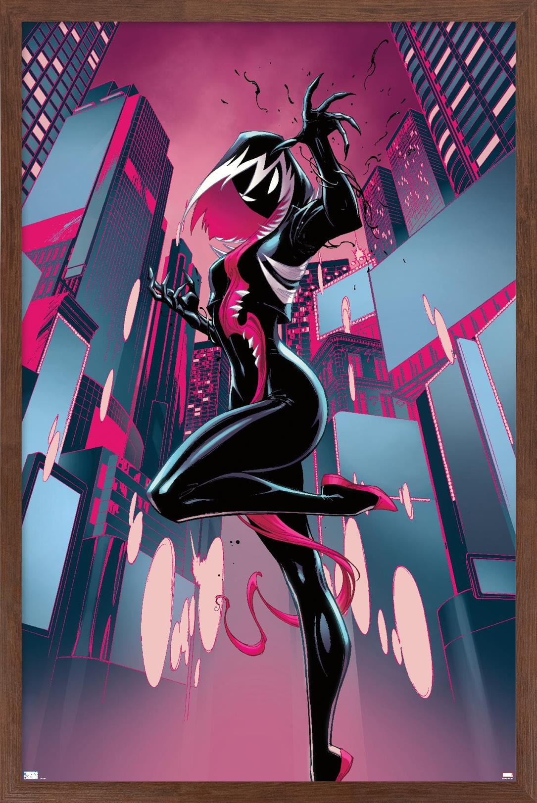 Marvel Comics - Ghost Spider Venom - Spider-Gwen #24 Wall Poster, 14.725" x 22.375", Framed