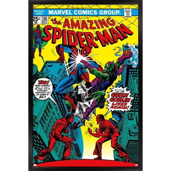 Marvel Comics - Green Goblin - The Amazing Spider-Man #136 Wall Poster, 22.375" x 34", Framed