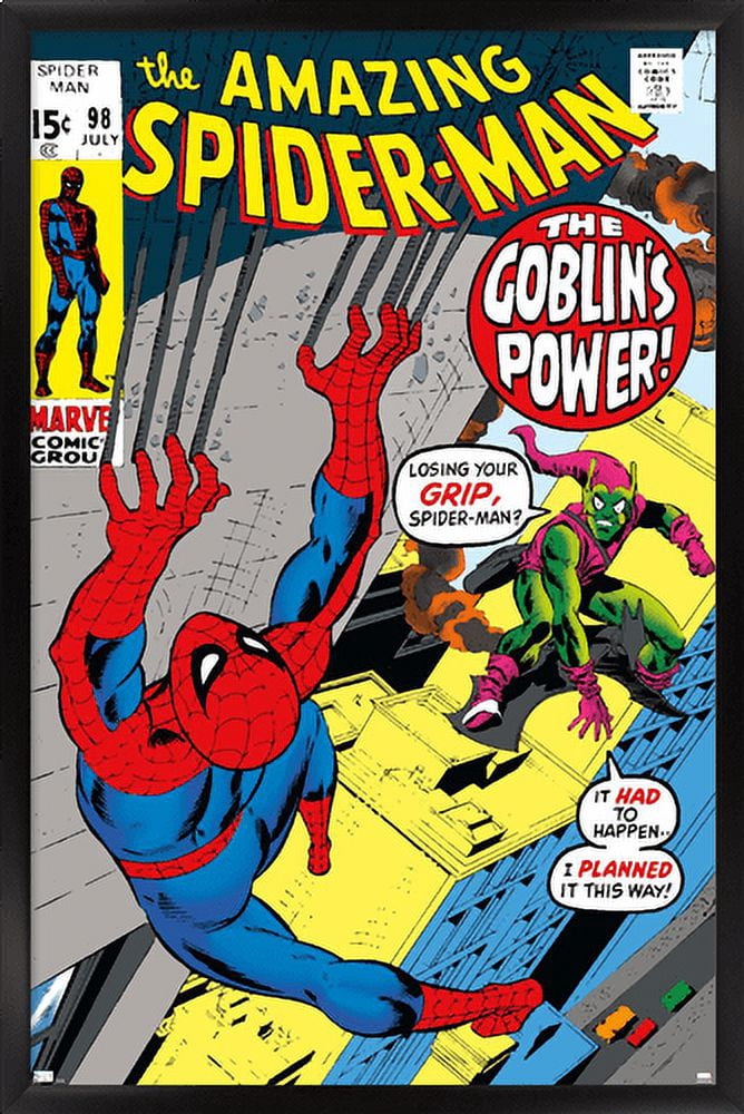 Marvel Comics - Green Goblin - The Amazing Spider-Man #98 Wall Poster, 14.725" x 22.375", Framed