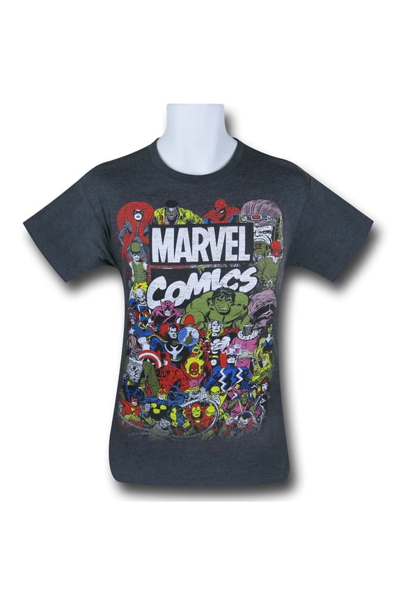 Mens Marvel Comic Crew T Shirt