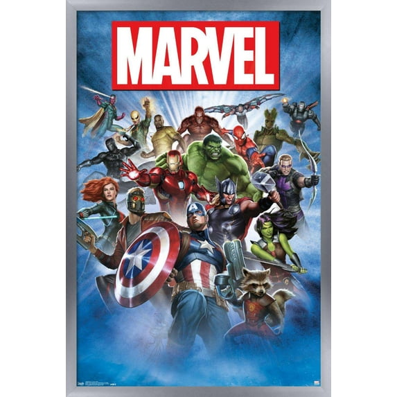 Marvel Comics - Group Shot Wall Poster, 14.725" x 22.375", Framed