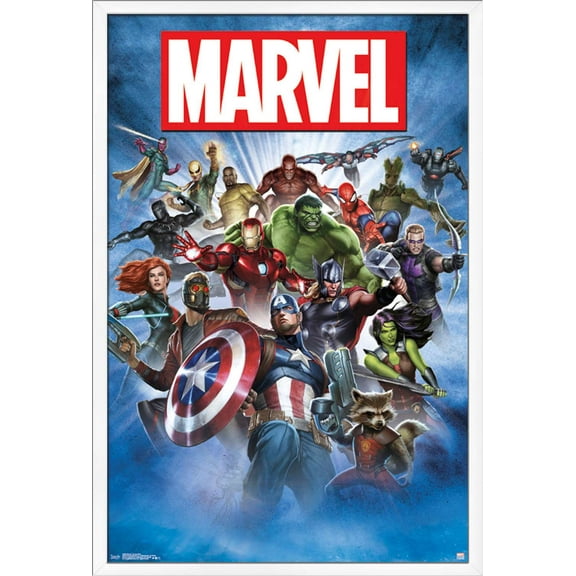 Marvel Comics - Group Shot Wall Poster, 22.375" x 34", Framed