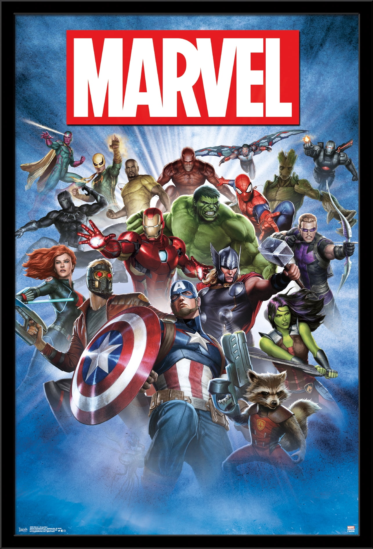 Marvel Comics - Group Shot Wall Poster, 22.375" x 34", Framed