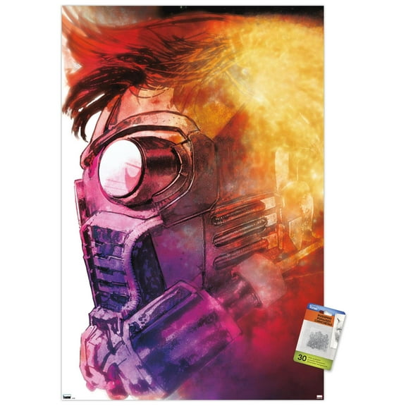 Marvel Comics Guardians of the Galaxy - Star-Lord Profile Wall Poster with Pushpins, 22.375" x 34"