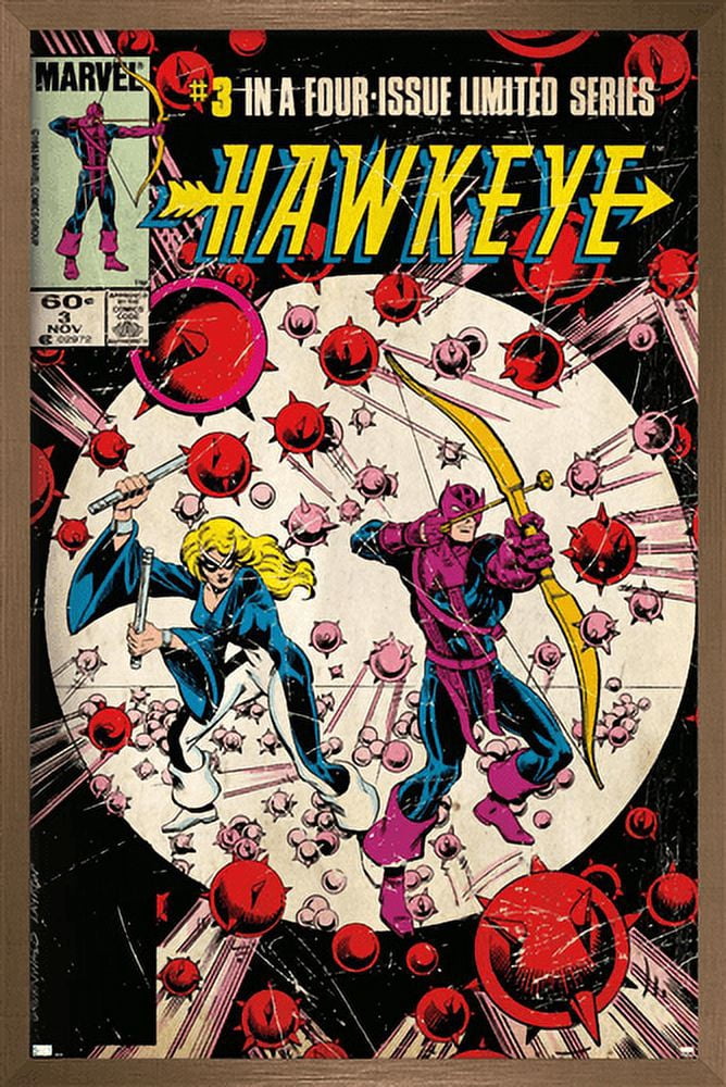 Marvel Comics - Hawkeye - Cover Art Wall Poster, 14.725" x 22.375", Framed