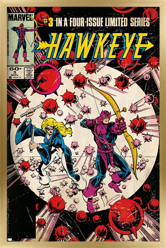 Marvel Comics - Hawkeye - Cover Art Wall Poster, 14.725" x 22.375", Framed
