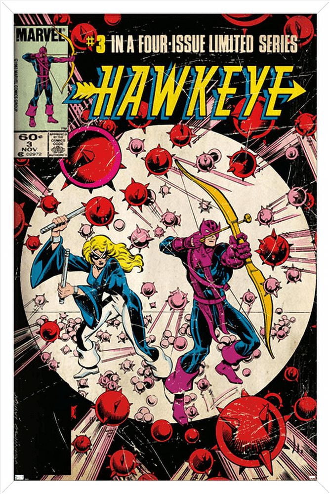 Marvel Comics - Hawkeye - Cover Art Wall Poster, 14.725" x 22.375", Framed