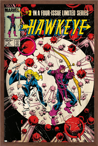 Marvel Comics - Hawkeye - Cover Art Wall Poster, 14.725" x 22.375", Framed
