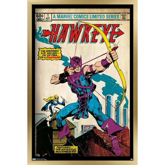 Marvel Comics - Hawkeye - Hawkeye #1 Wall Poster, 14.725" x 22.375", Framed