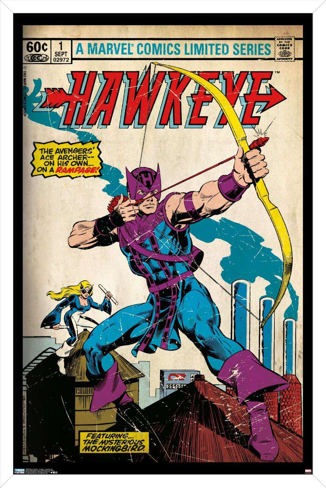 Marvel Comics - Hawkeye - Hawkeye #1 Wall Poster, 14.725" x 22.375", Framed