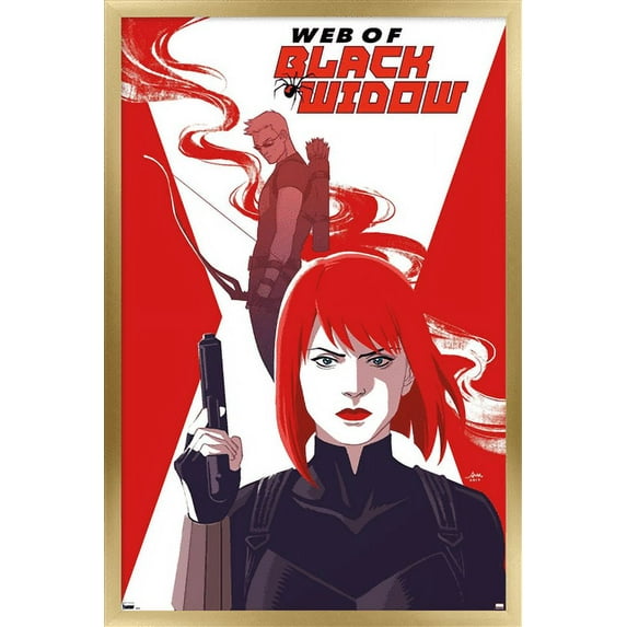 Marvel Comics - Hawkeye - Web Of Black Widow #4 Wall Poster, 14.725" x 22.375", Framed
