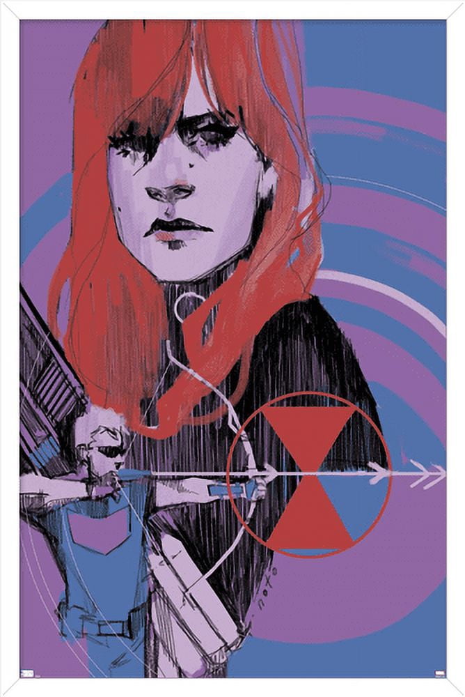 Marvel Comics - Hawkeye and Black Widow - Panel Wall Poster, 14.725" x 22.375", Framed